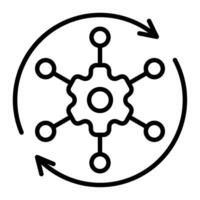 Automated Solutions Line Icon vector