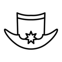 Hat Line Icon vector