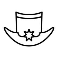 icono de línea de sombrero vector