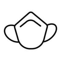 Mask Line Icon Design vector