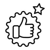 Best Choice Line Icon vector