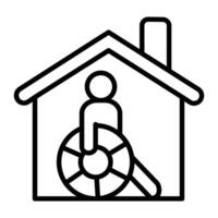 Hospice Line Icon Design vector