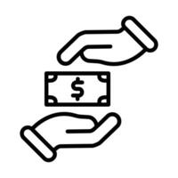 Bribe Line Icon Design vector