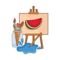 ilustración de pintar tablero vector