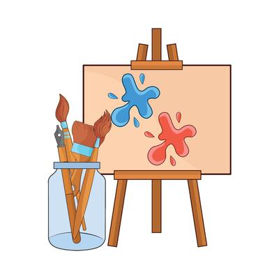 illustration of paint board