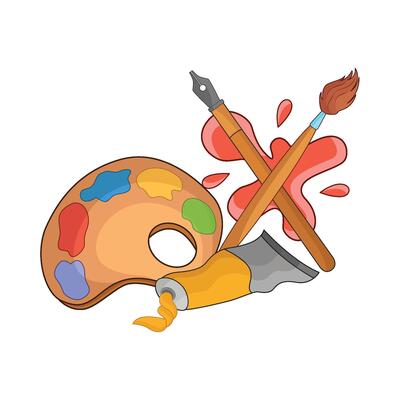 illustration of paint palette