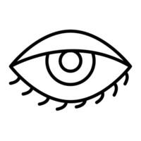 diseño de icono de línea de ojos vector