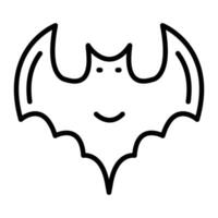 Bat Sign Line Icon Design vector