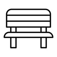 Bench Line Icon Design vector