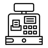 Cash Machine Line Icon vector