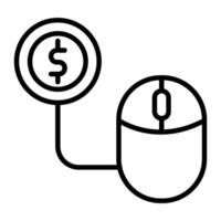 Pay Per Click Line Icon vector