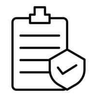 Verification Line Icon Design vector