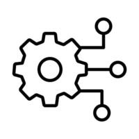 Digital Transformation Line Icon Design vector