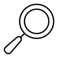 Magnifying Glass Line Icon Design vector