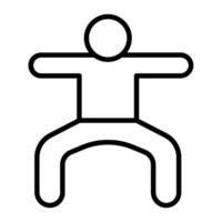 Squat Line Icon Design vector