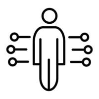 Human Line Icon Design vector