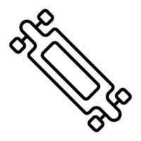 Longboard Line Icon vector