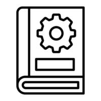 Handbook Line Icon vector