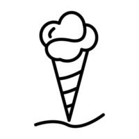 Ice Cream Line Icon vector