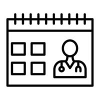 Doctor Visit Day Line Icon vector