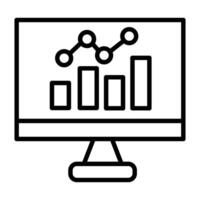 Market Analysis Line Icon Design vector