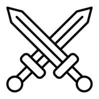 Sword Line Icon Design vector