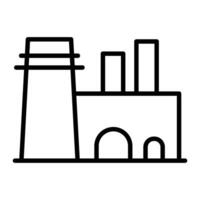 Oil Platform Line Icon Design vector