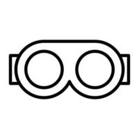 Goggle Line Icon vector