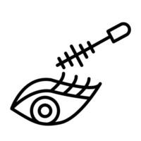 Eye Mascara Line Icon vector