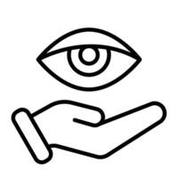 Eye Analysis Line Icon Design vector