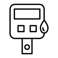 Glucometer Line Icon vector