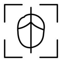Face Scan Line Icon Design vector