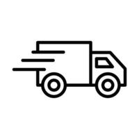 Fast Delivery Line Icon Design vector