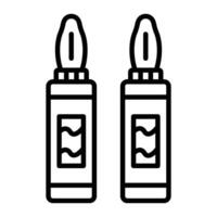 Ampoule Line Icon vector