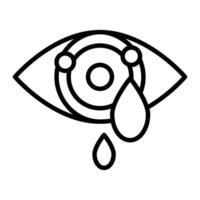 Conjunctivitis Line Icon Design vector