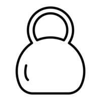 Kettlebell Line Icon Design vector