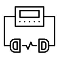 Defibrillator Line Icon vector