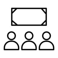 Classroom Line Icon Design vector