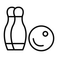 Bowling Line Icon vector