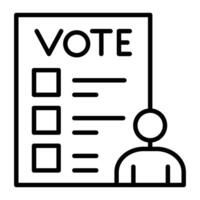 Poll Line Icon Design vector
