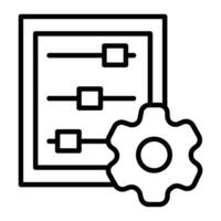 Data Adjustment Line Icon vector