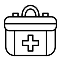 First Aid Kit Line Icon vector