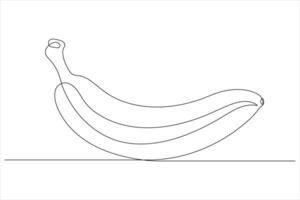 illustration of banana continuous one line art drawing concept vector