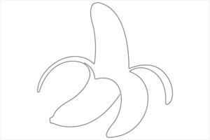 illustration of banana continuous one line art drawing concept vector