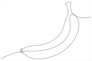 illustration of banana continuous one line art drawing concept vector