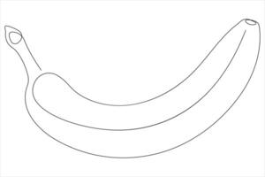 illustration of banana continuous one line art drawing concept vector