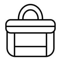 Suitcase Line Icon vector