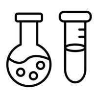 Laboratory Equipment Line Icon Design vector