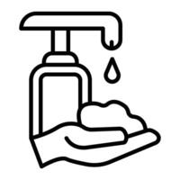 Handwash Line Icon vector