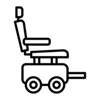 icono de línea de silla de ruedas automática vector